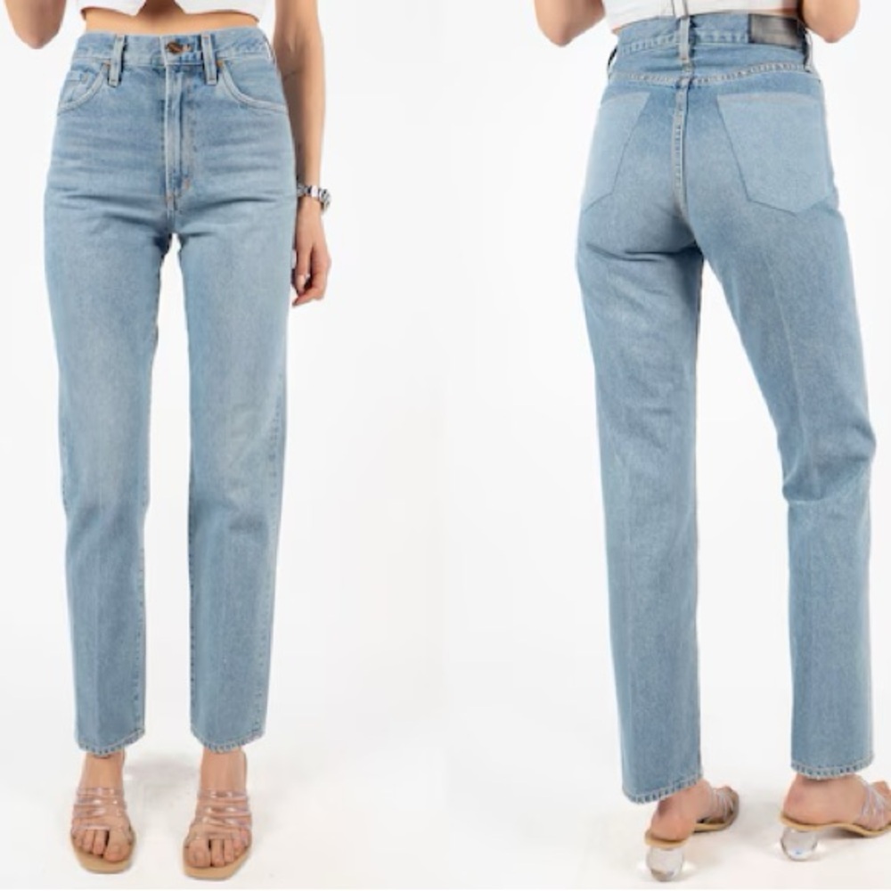Goldsign High Waisted Straight Leg Jeans